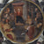 Antico dipinto olio su tela disputa di Gesù nel Tempio