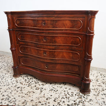 Antico Comò Luigi Filippo in piuma di mogano - Vassallo Antiques Antiquariato Online