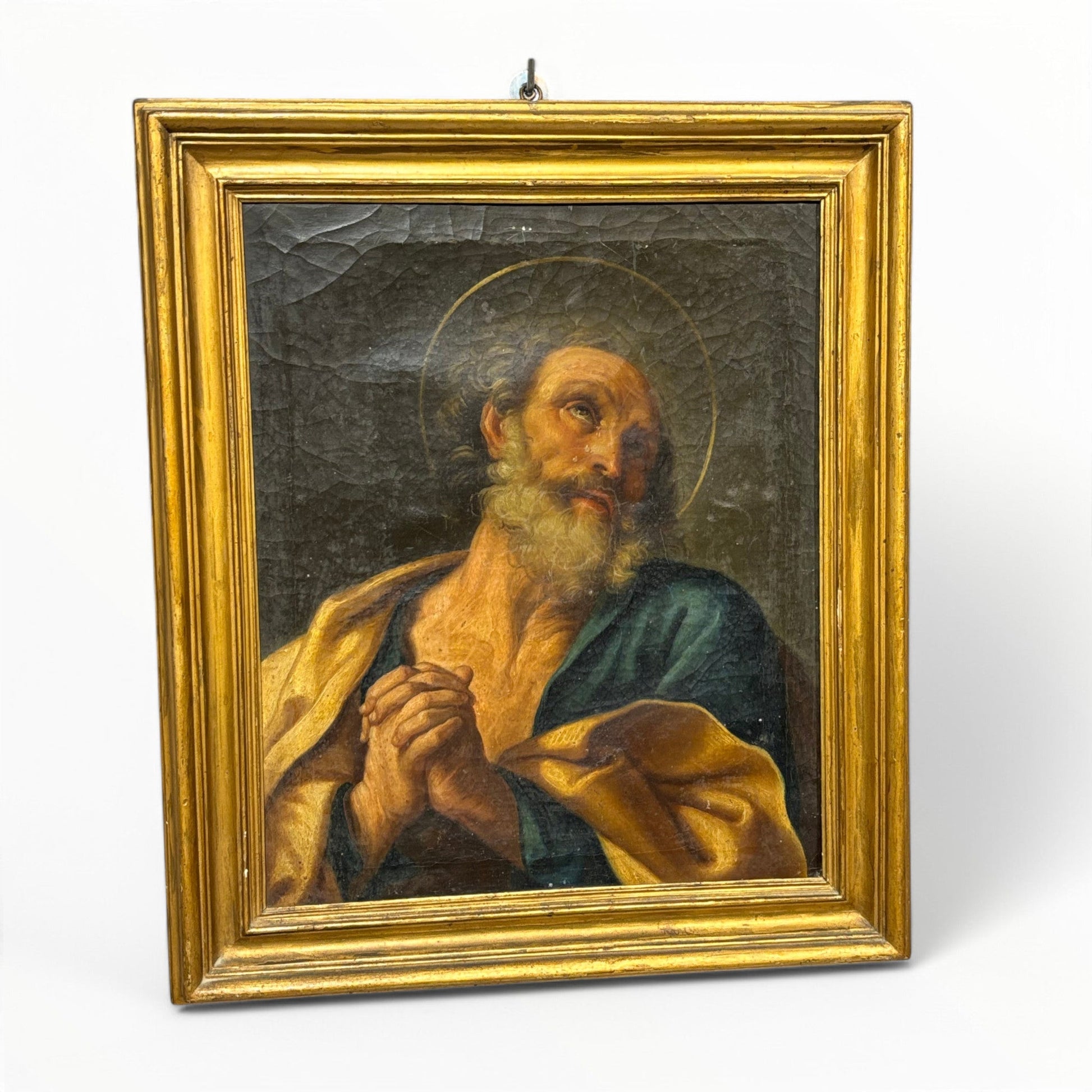 Antico Dipinto Pentimento di San Pietro XIX secolo - Vassallo Antiques Antiquariato Online