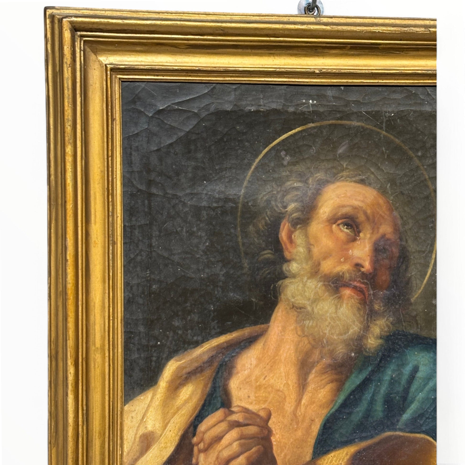 Antico Dipinto Pentimento di San Pietro XIX secolo - Vassallo Antiques Antiquariato Online