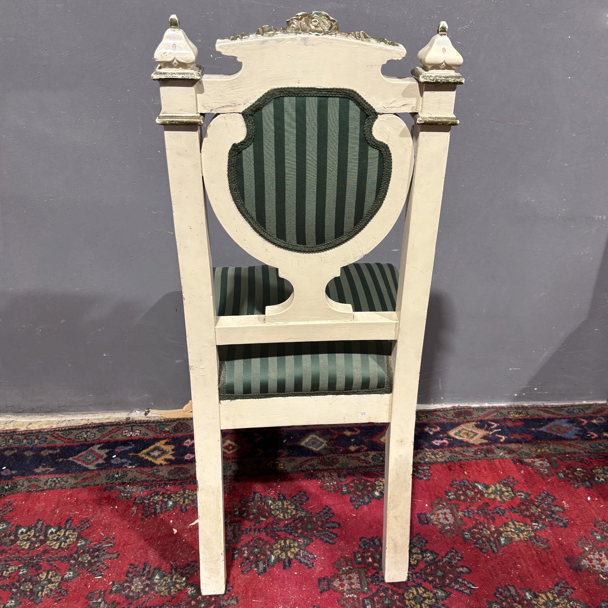 Antico Gruppo di sedie laccate e dorate - Vassallo Antiques Antiquariato Online