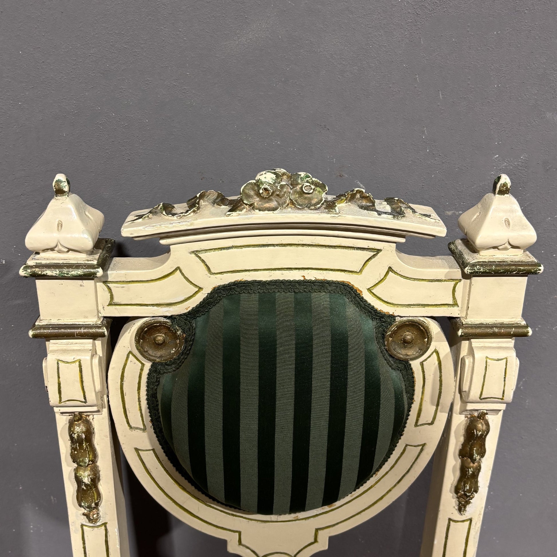 Antico Gruppo di sedie laccate e dorate - Vassallo Antiques Antiquariato Online