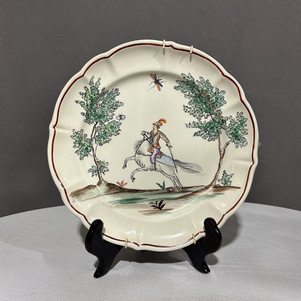 Antico Servizio di piatti in ceramica Laveno dipinti a mano - Vassallo Antiques Antiquariato Online