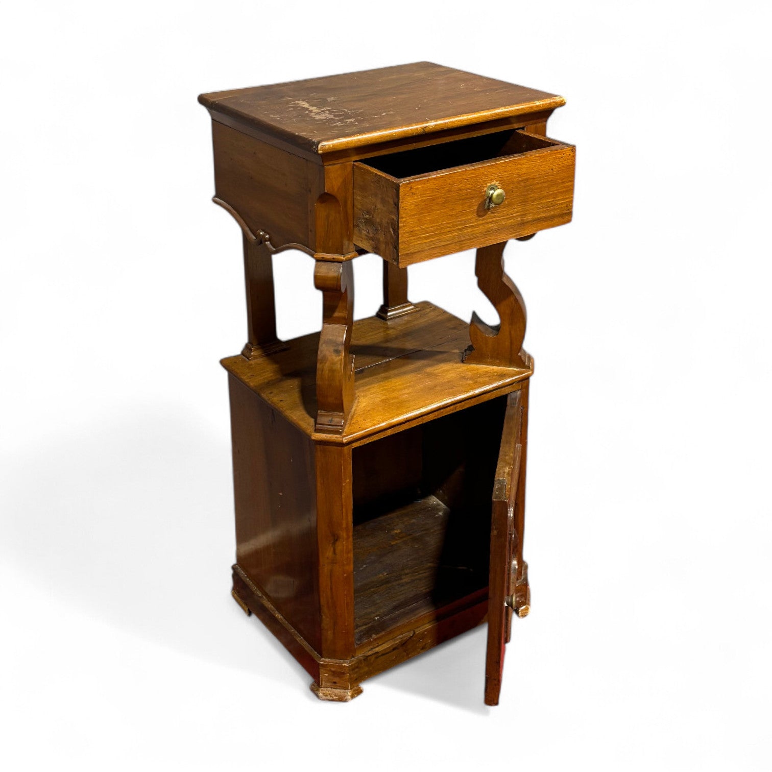 Elegante Comodino a virgola fine '800 - Vassallo Antiques Antiquariato Online