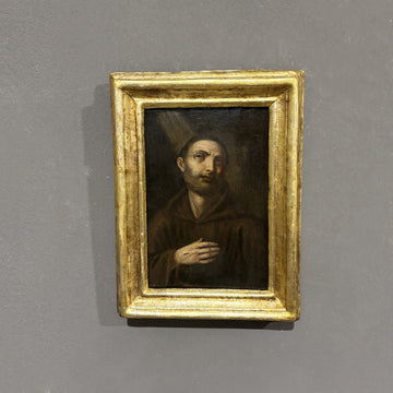 Antico Dipinto olio su tavola epoca '700 San Francesco