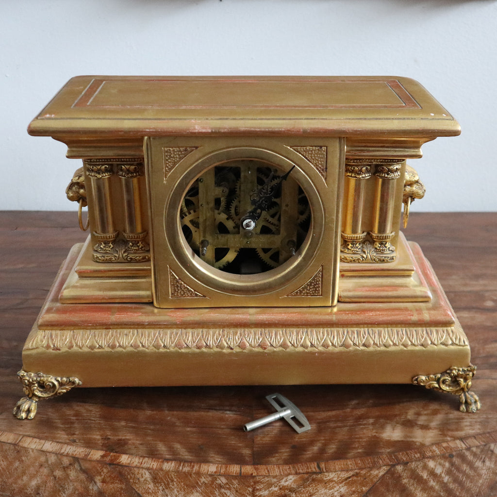 Grazioso Orologio in legno dorato - Vassallo Antiques Antiquariato Online