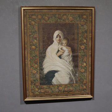 Madonna dell'ulivo Dipinto su tela a succo d'erba - Vassallo Antiques Antiquariato Online