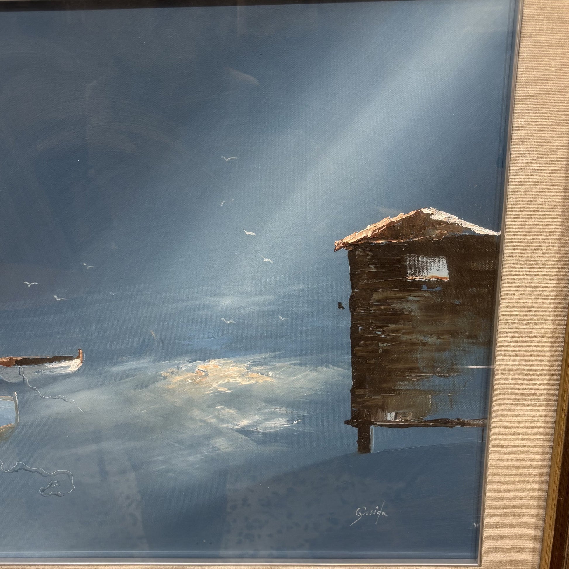 Quadro paesaggio marino, Guida - Vassallo Antiques Antiquariato Online