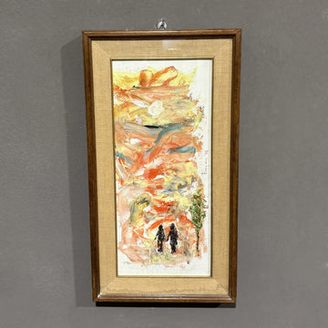 Quadro astratto in pittura ad olio anni '70