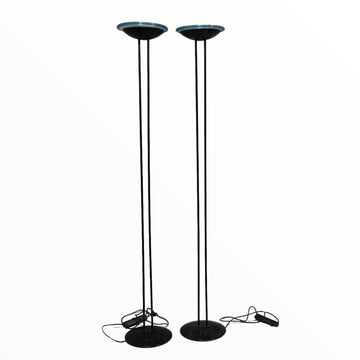 Splendida coppia di lampade da terra design anni 80 - Vassallo Antiques Antiquariato Online