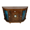 Elegante credenza vittoriana a tre porte con una placca di Sèvres dipinta a mano