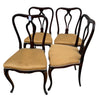 Set 4 sedie in legno sagomato di gusto Luigi XV