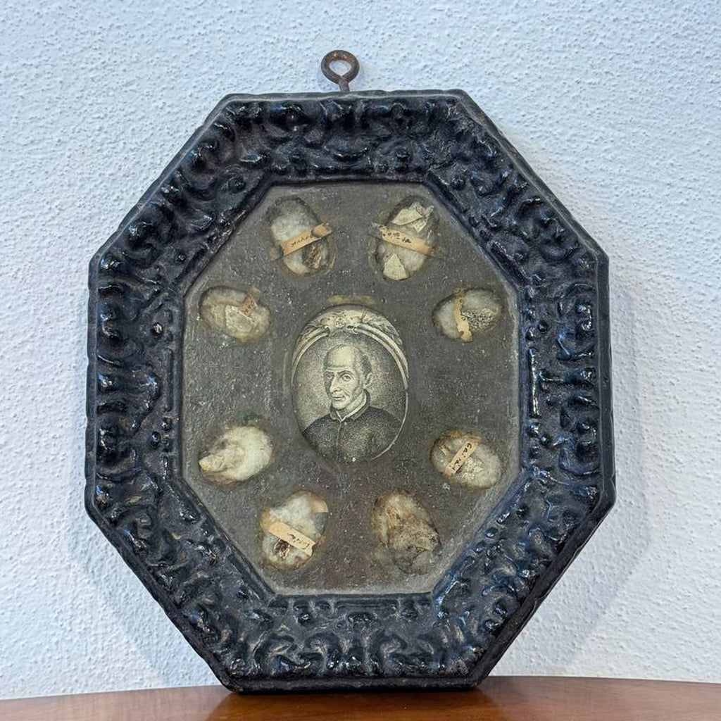Reliquiario ottagonale con reliquie e San Francesco Borgia, XVII–XVIII secolo