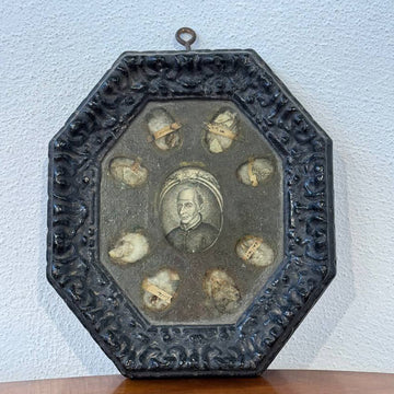Reliquiario ottagonale con reliquie e San Francesco Borgia, XVII–XVIII secolo