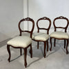 Antico set di sei sedie da pranzo restaurate