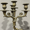 Antica coppia di candelabri in bronzo dorato