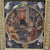 Antico dipinto olio su tela disputa di Gesù nel Tempio
