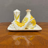 Set Olio Sale e pepe in ceramica Ernestine periodo Mid Century