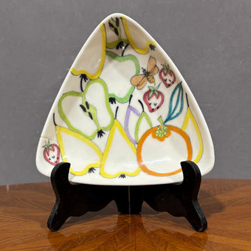 Rara ciotola ceramica mid-century Ernestine Salerno