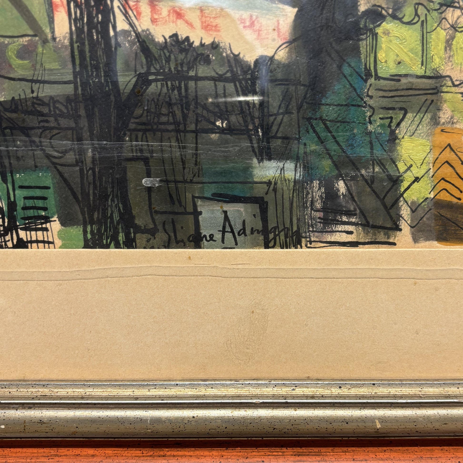 Acquerello gouache XX secolo Elaine ADINGRA - Vassallo Antiques Antiquariato Online