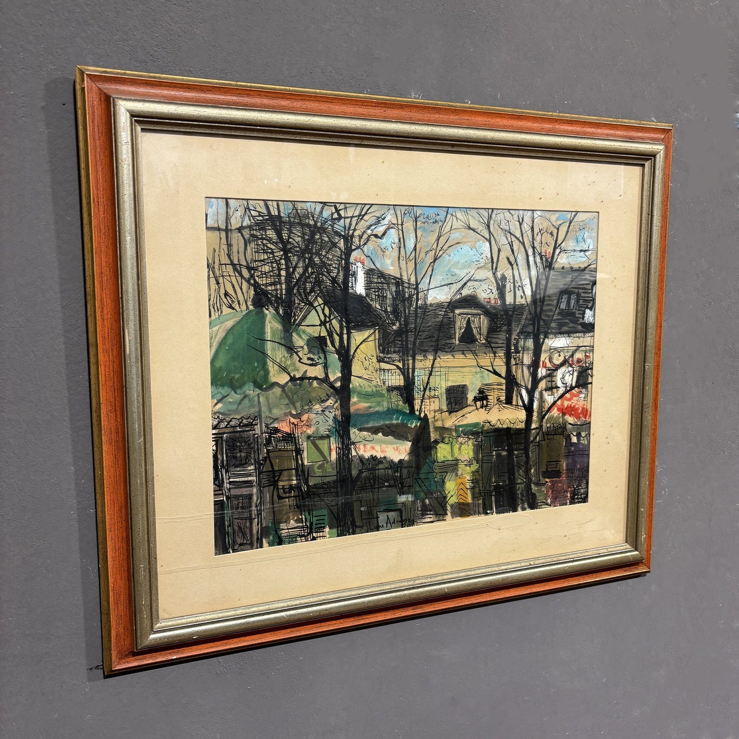 Acquerello gouache XX secolo Elaine ADINGRA - Vassallo Antiques Antiquariato Online