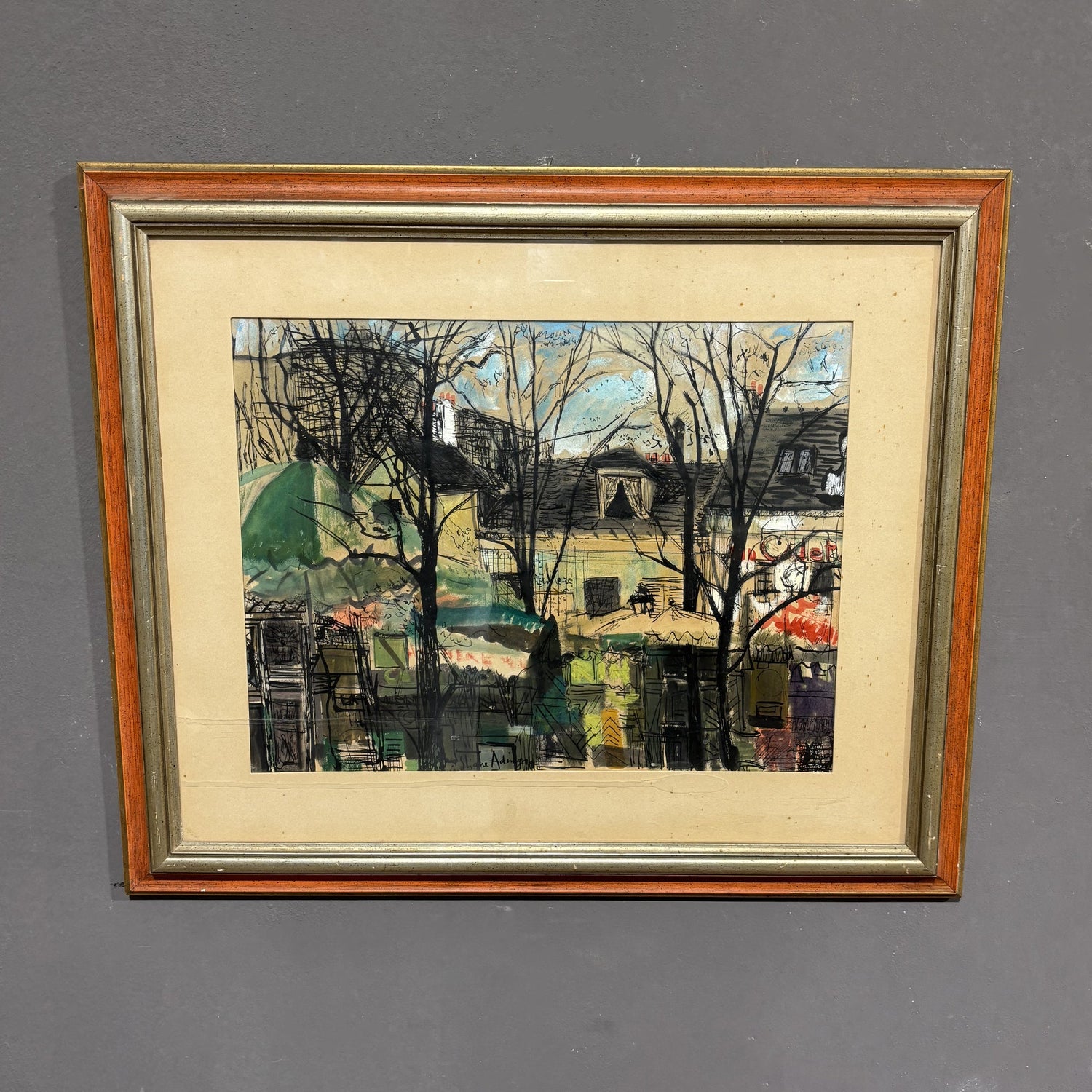 Acquerello gouache XX secolo Elaine ADINGRA - Vassallo Antiques Antiquariato Online
