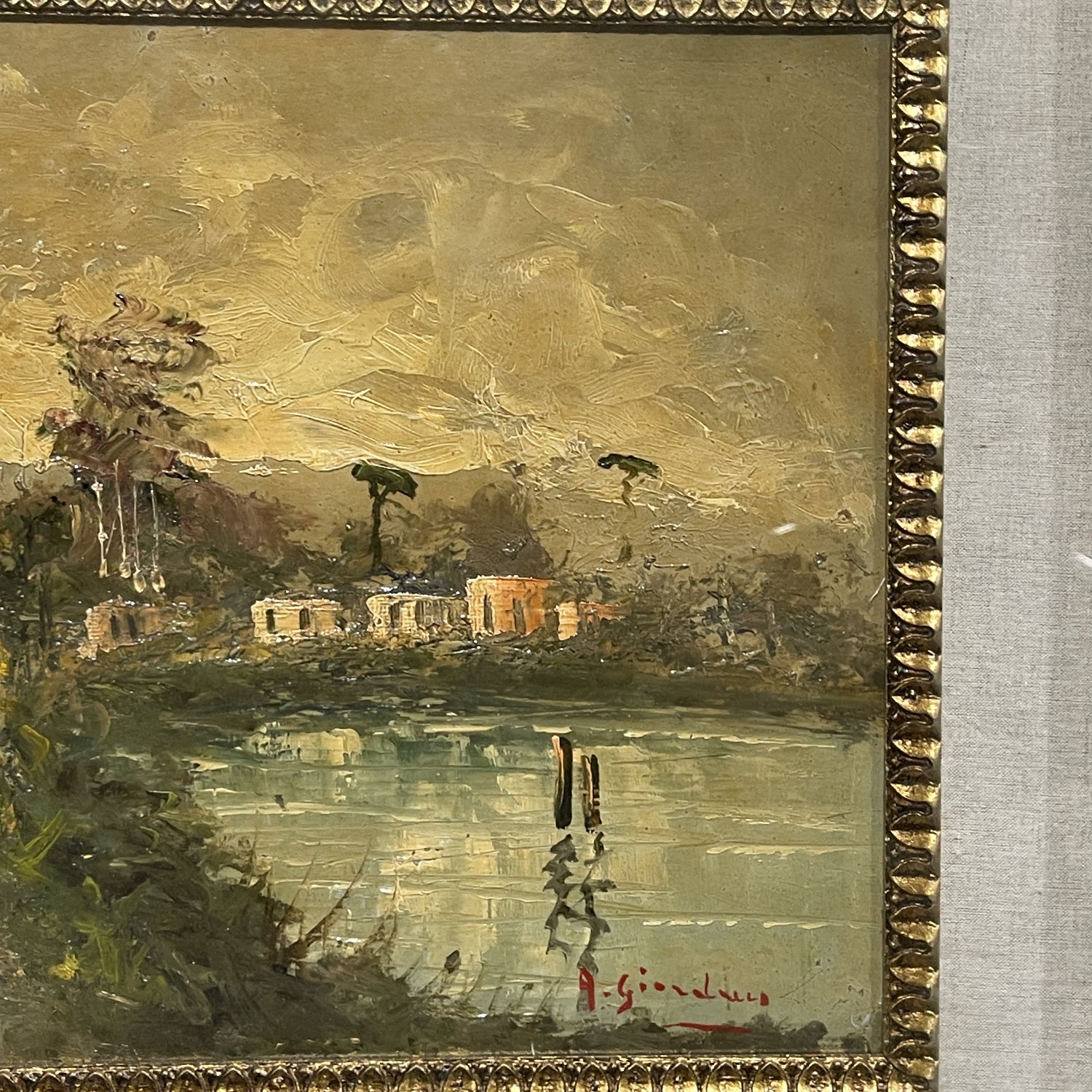 A.Giordano Dipinto ad olio su tavola - Vassallo Antiques Antiquariato Online