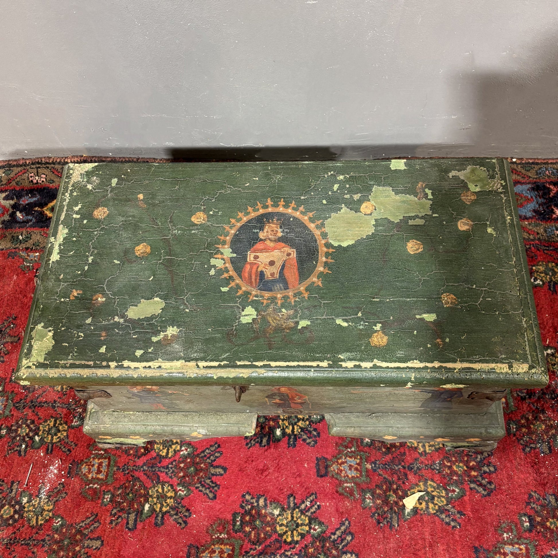 Antica Cassa Dipinta XIX secolo - Vassallo Antiques Antiquariato Online