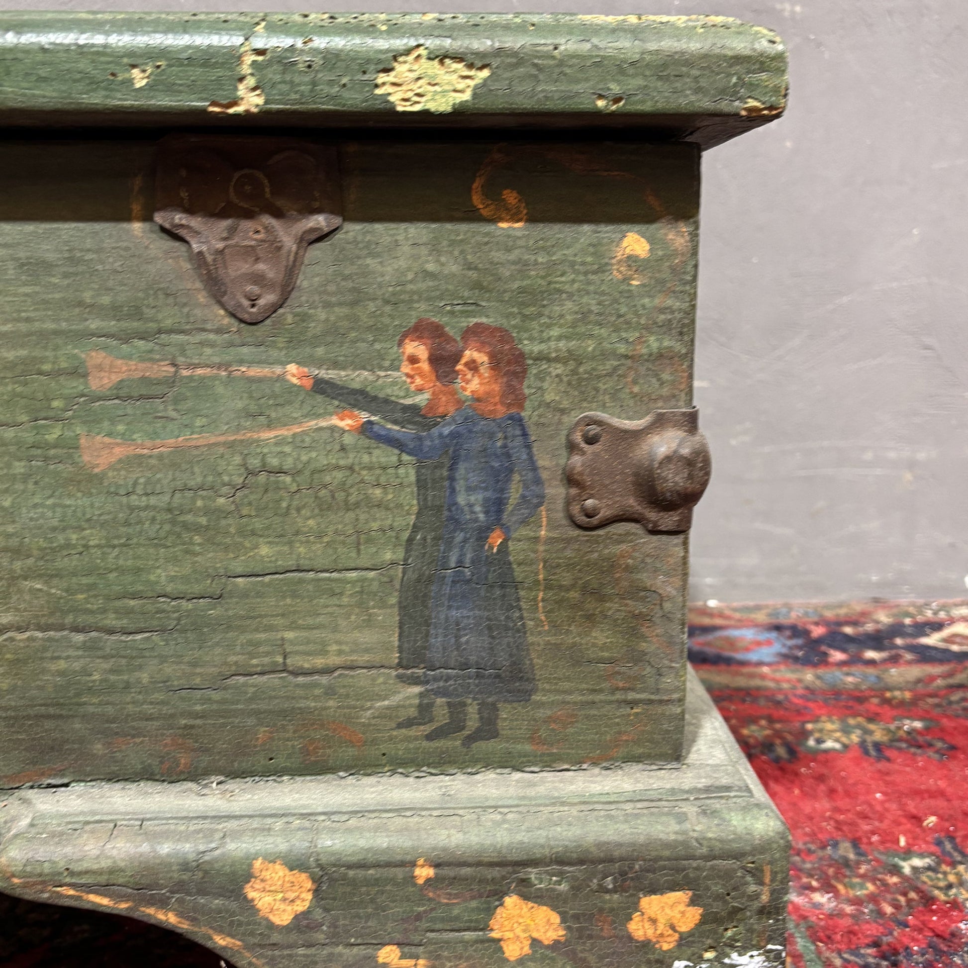 Antica Cassa Dipinta XIX secolo - Vassallo Antiques Antiquariato Online