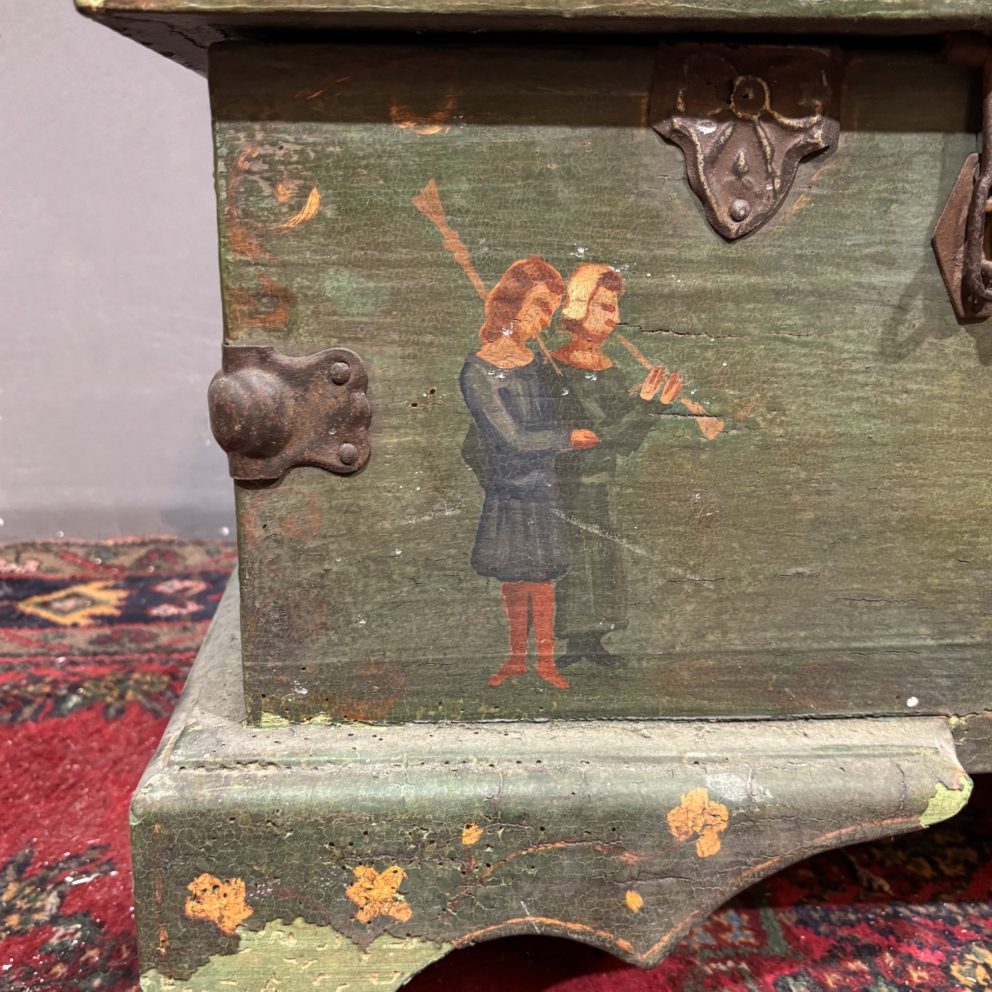 Antica Cassa Dipinta XIX secolo - Vassallo Antiques Antiquariato Online