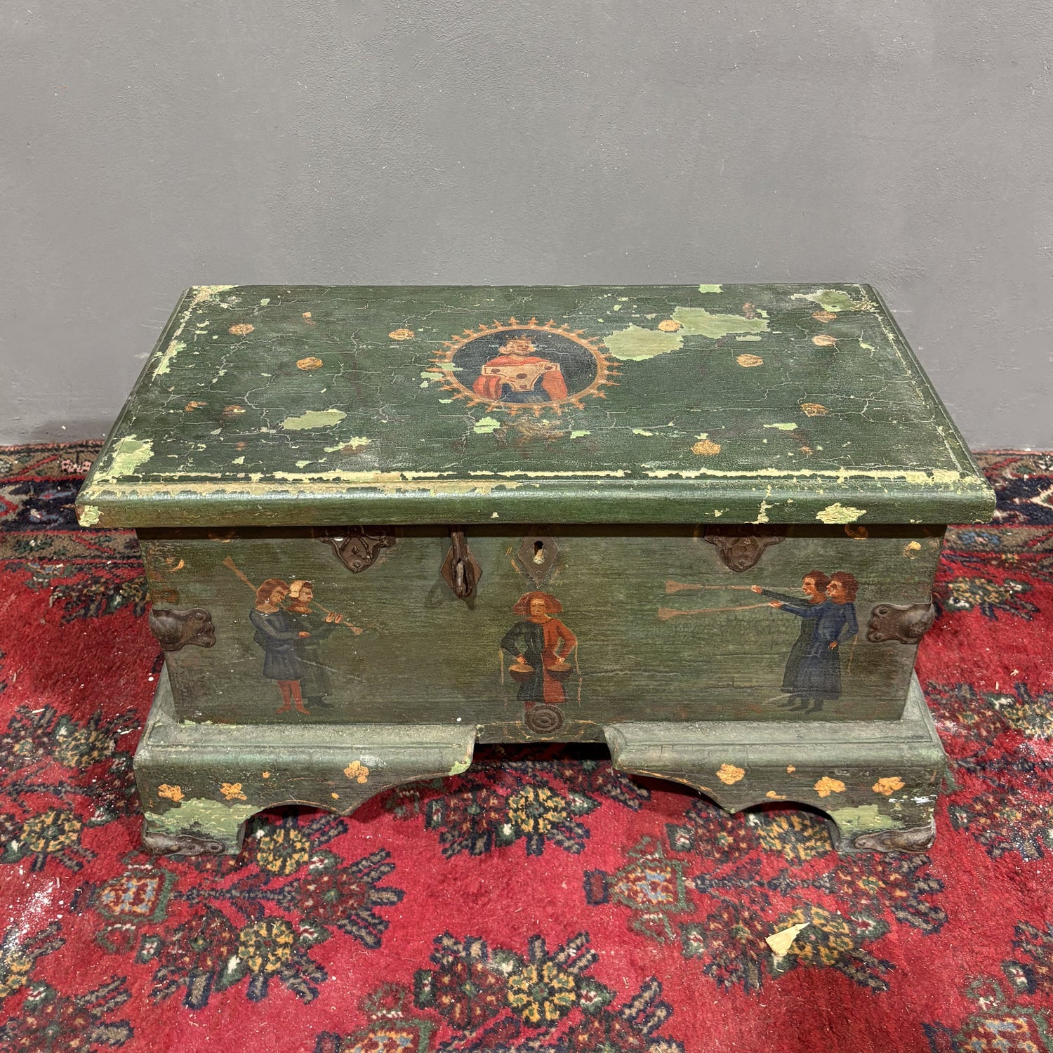 Antica Cassa Dipinta XIX secolo - Vassallo Antiques Antiquariato Online