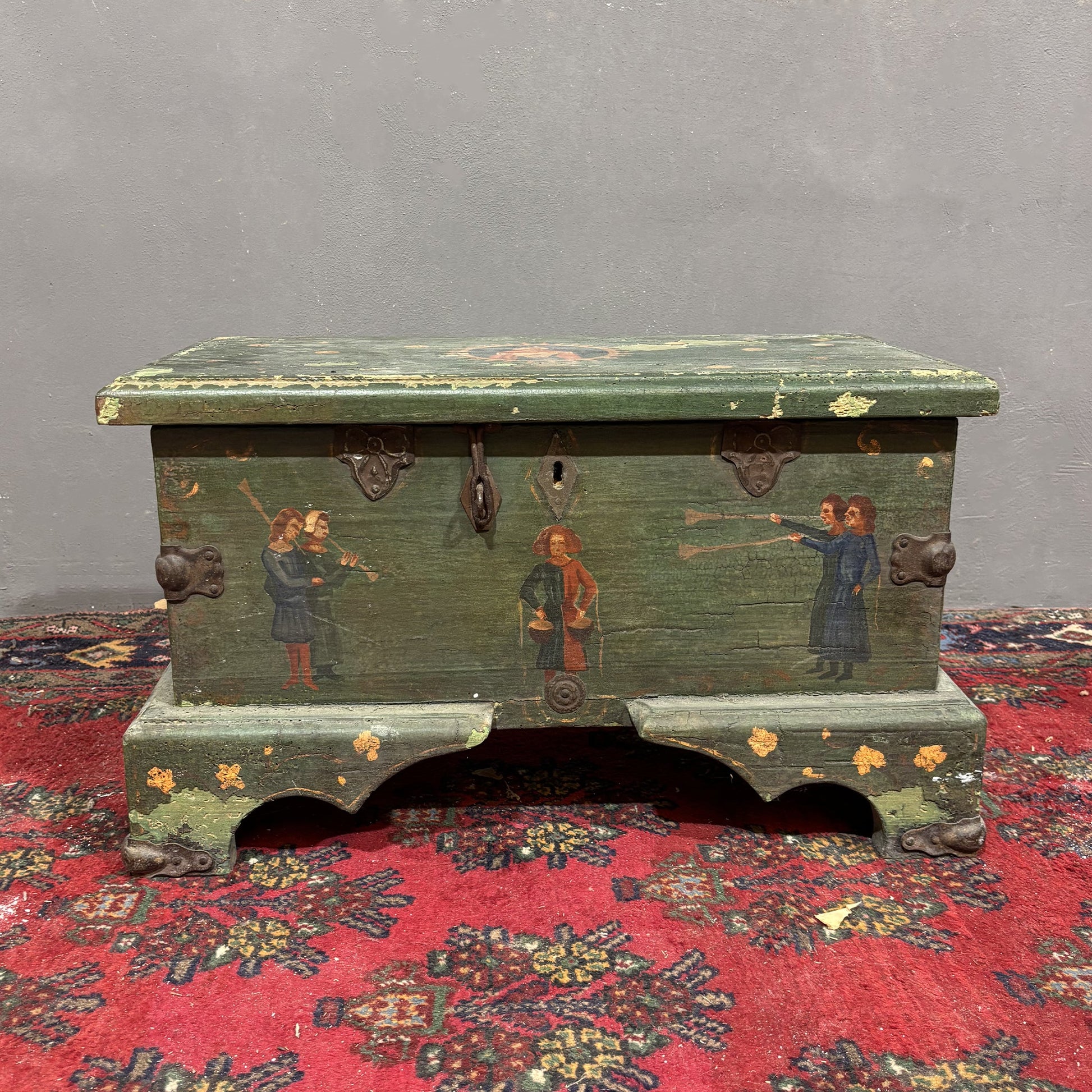 Antica Cassa Dipinta XIX secolo - Vassallo Antiques Antiquariato Online