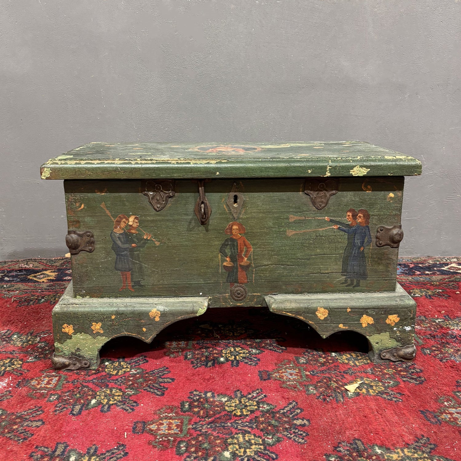 Antica Cassa Dipinta XIX secolo - Vassallo Antiques Antiquariato Online