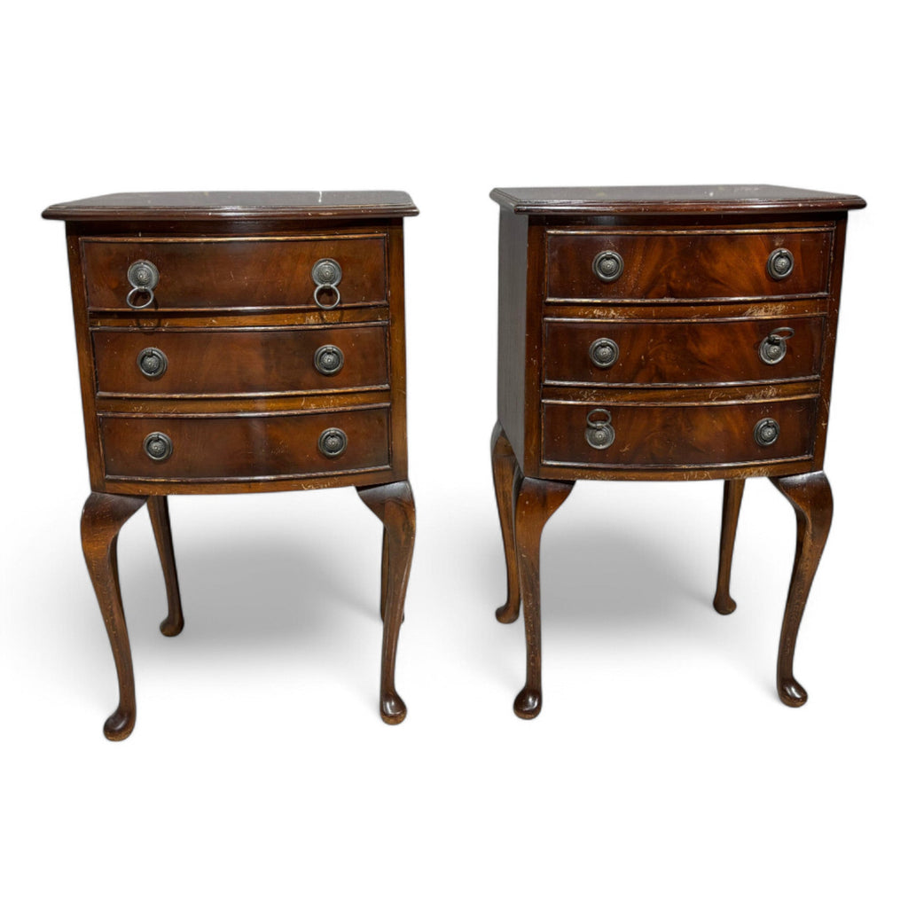 Antica Coppia comodini in piuma di mogano - Vassallo Antiques Antiquariato Online