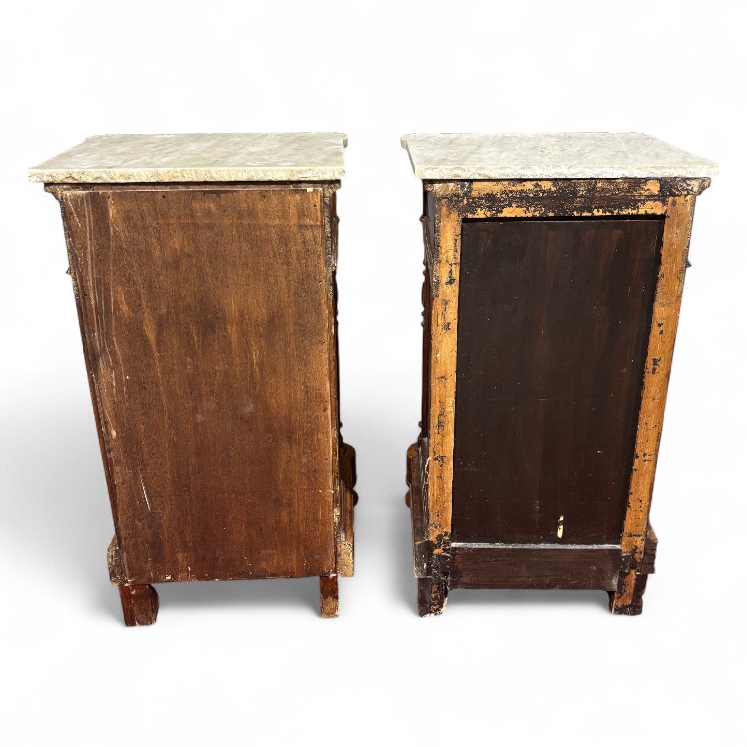 Antica coppia di comodini Luigi Filippo - Vassallo Antiques Antiquariato Online