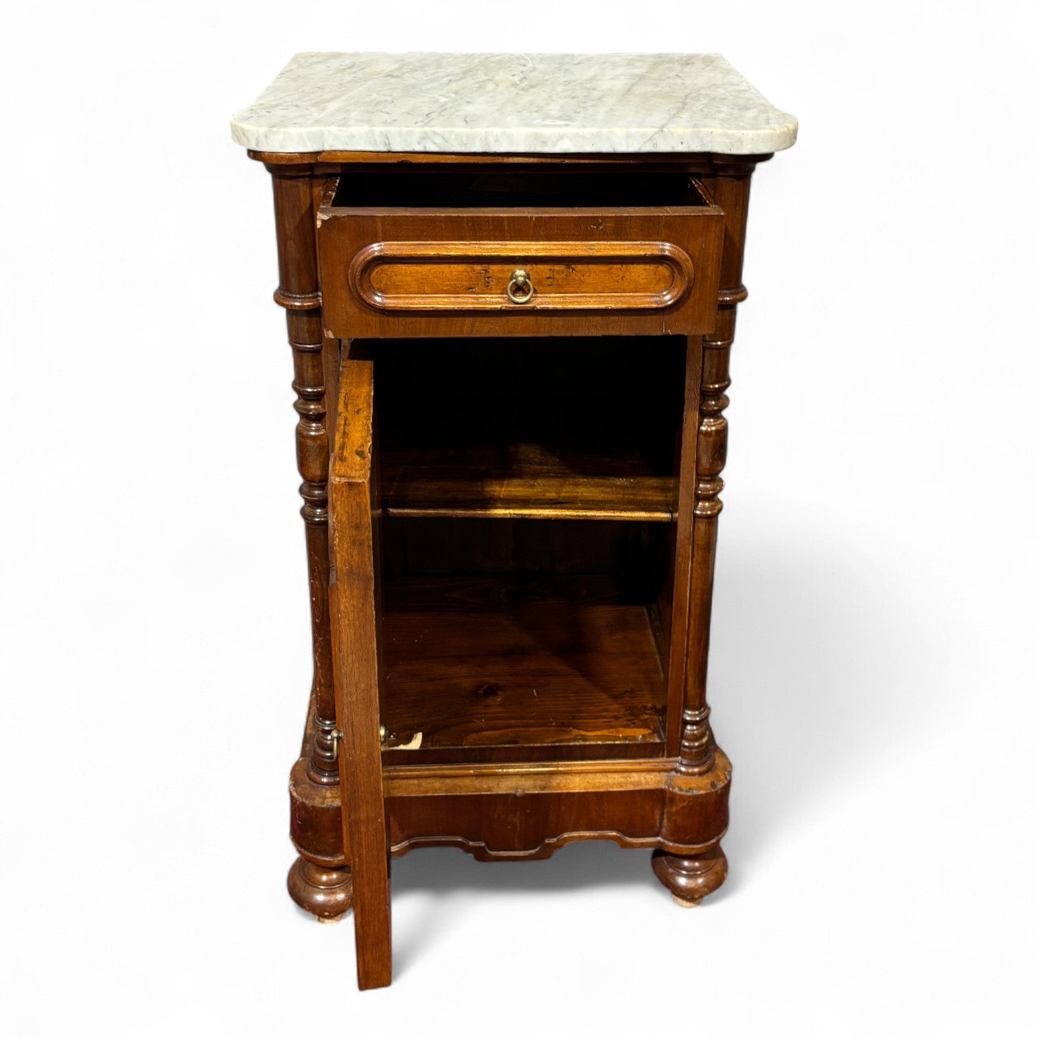 Antica coppia di comodini Luigi Filippo - Vassallo Antiques Antiquariato Online