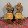 Antica coppia di sedute sgabelli Rinascimentali - Vassallo Antiques Antiquariato Online