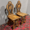 Antica coppia di sedute sgabelli Rinascimentali - Vassallo Antiques Antiquariato Online