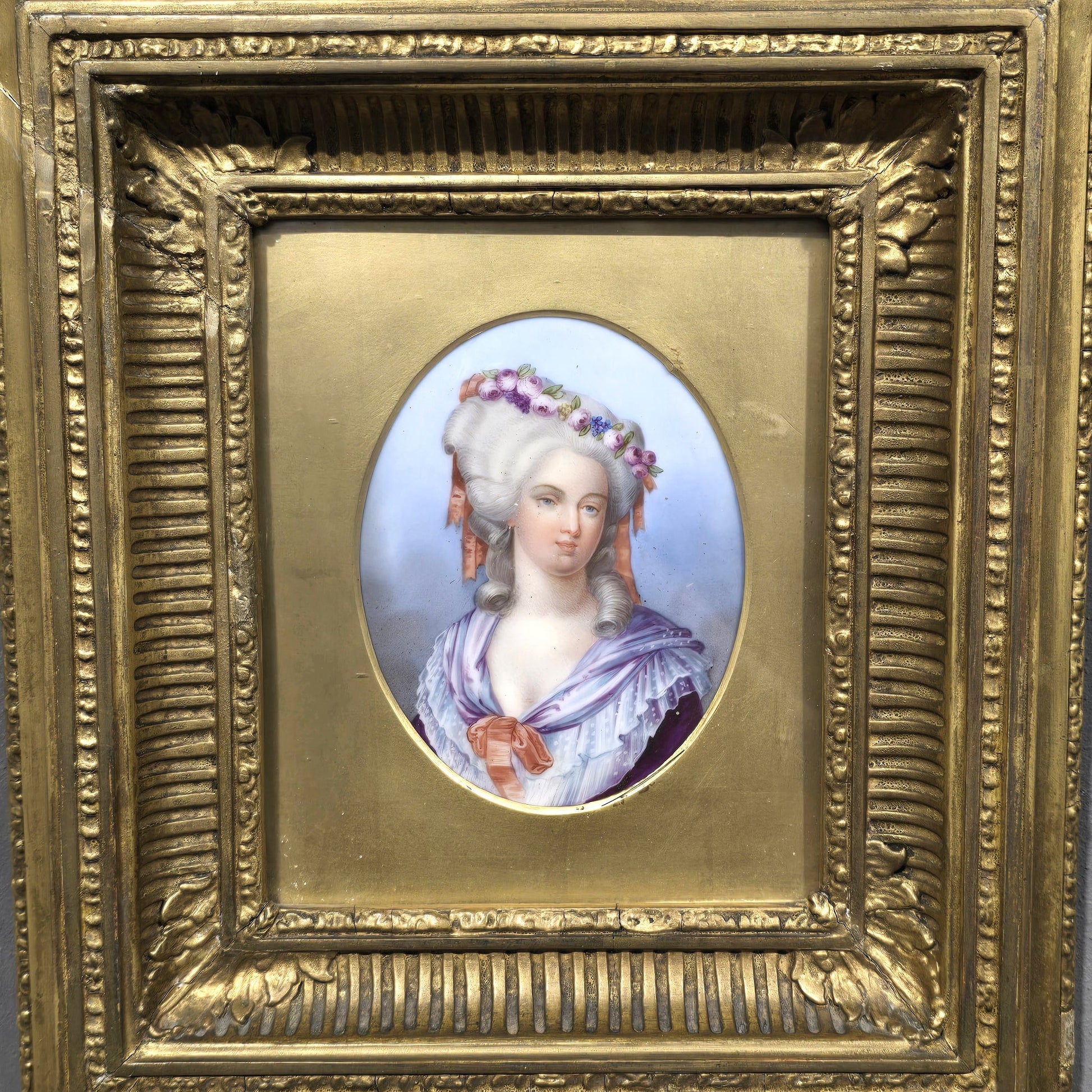Antica placca in porcellana dipinta XIX secolo - Vassallo Antiques Antiquariato Online