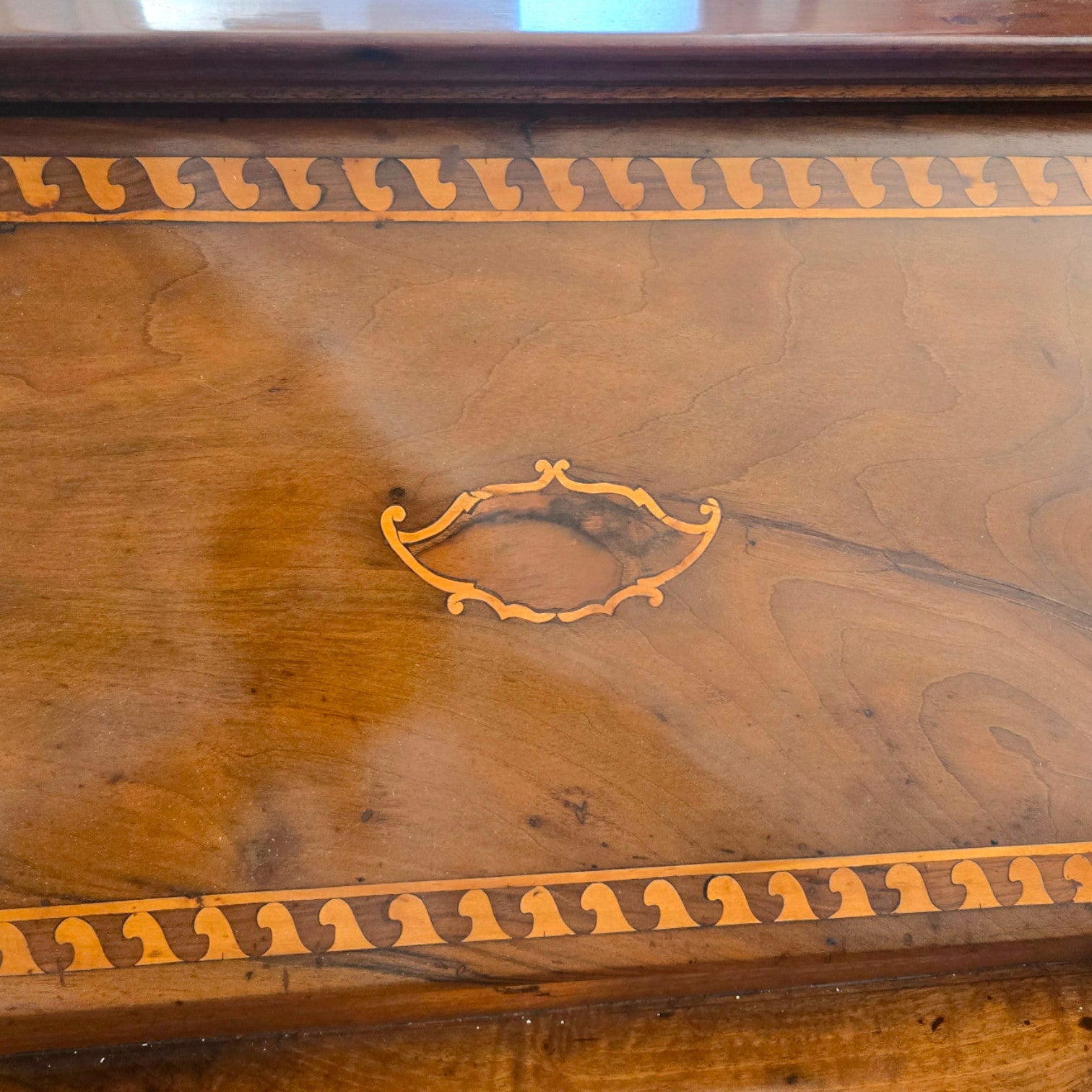 Antica ribalta intarsiata Luigi XVI - Vassallo Antiques Antiquariato Online