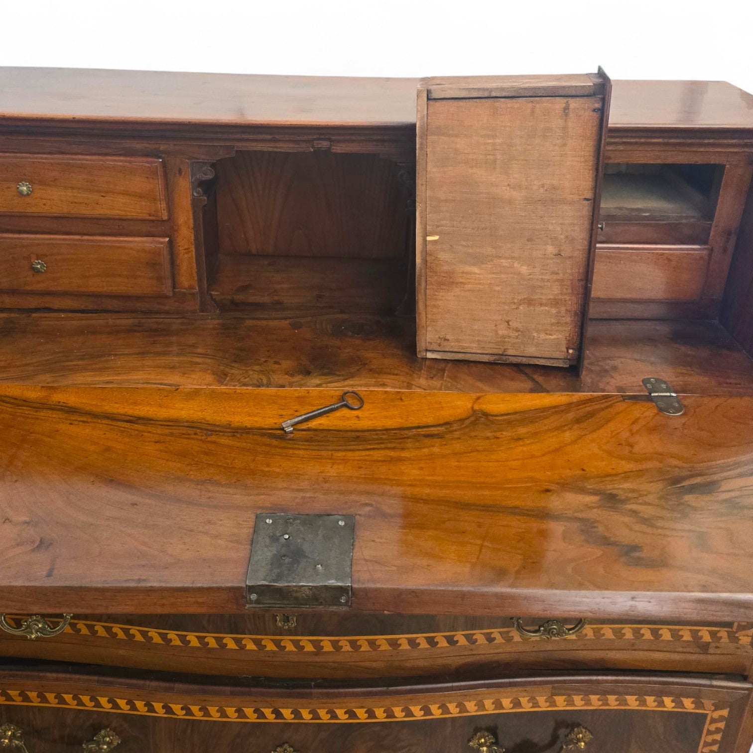 Antica ribalta intarsiata Luigi XVI - Vassallo Antiques Antiquariato Online