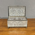 Antica scatola portagioie in vetro molato - Vassallo Antiques Antiquariato Online