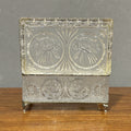Antica scatola portagioie in vetro molato - Vassallo Antiques Antiquariato Online