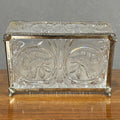 Antica scatola portagioie in vetro molato - Vassallo Antiques Antiquariato Online
