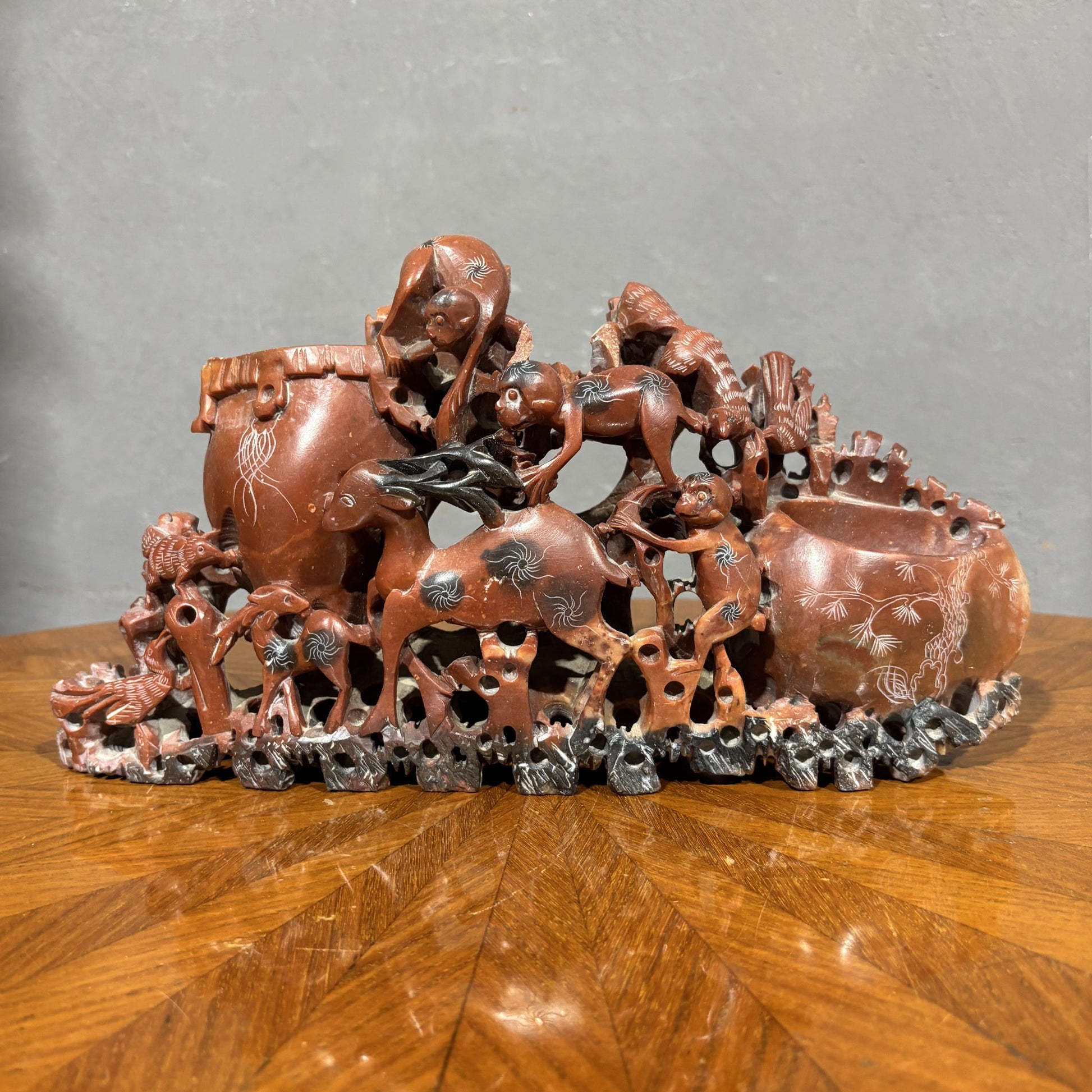 Antica scultura in steatite asiatica - Vassallo Antiques Antiquariato Online