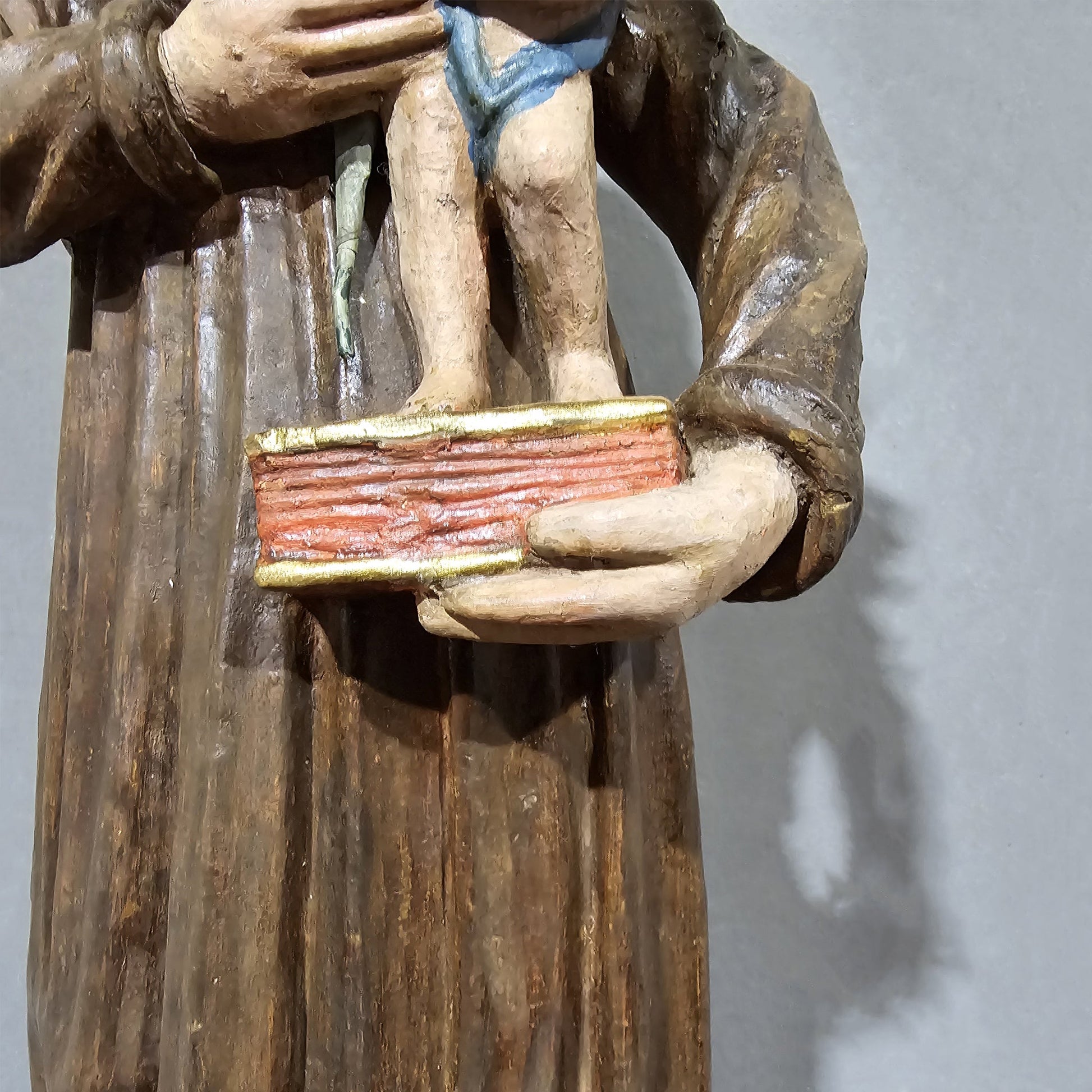 Antica Scultura Lignea policroma S.Antonio - Vassallo Antiques Antiquariato Online