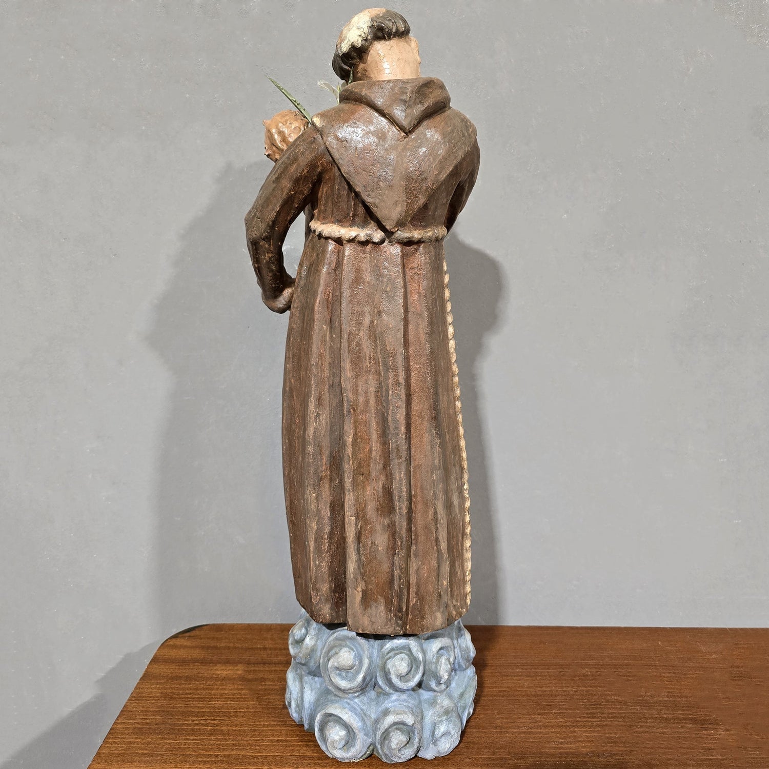 Antica Scultura Lignea policroma S.Antonio - Vassallo Antiques Antiquariato Online
