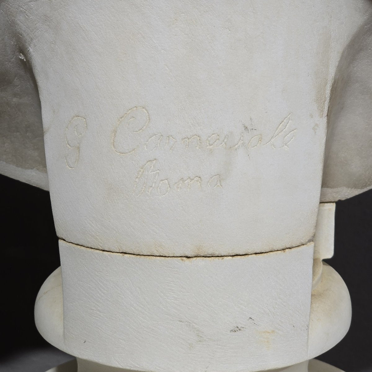 Antico busto in marmo bianco Carnevale Giuseppe (1887) - Vassallo Antiques Antiquariato Online