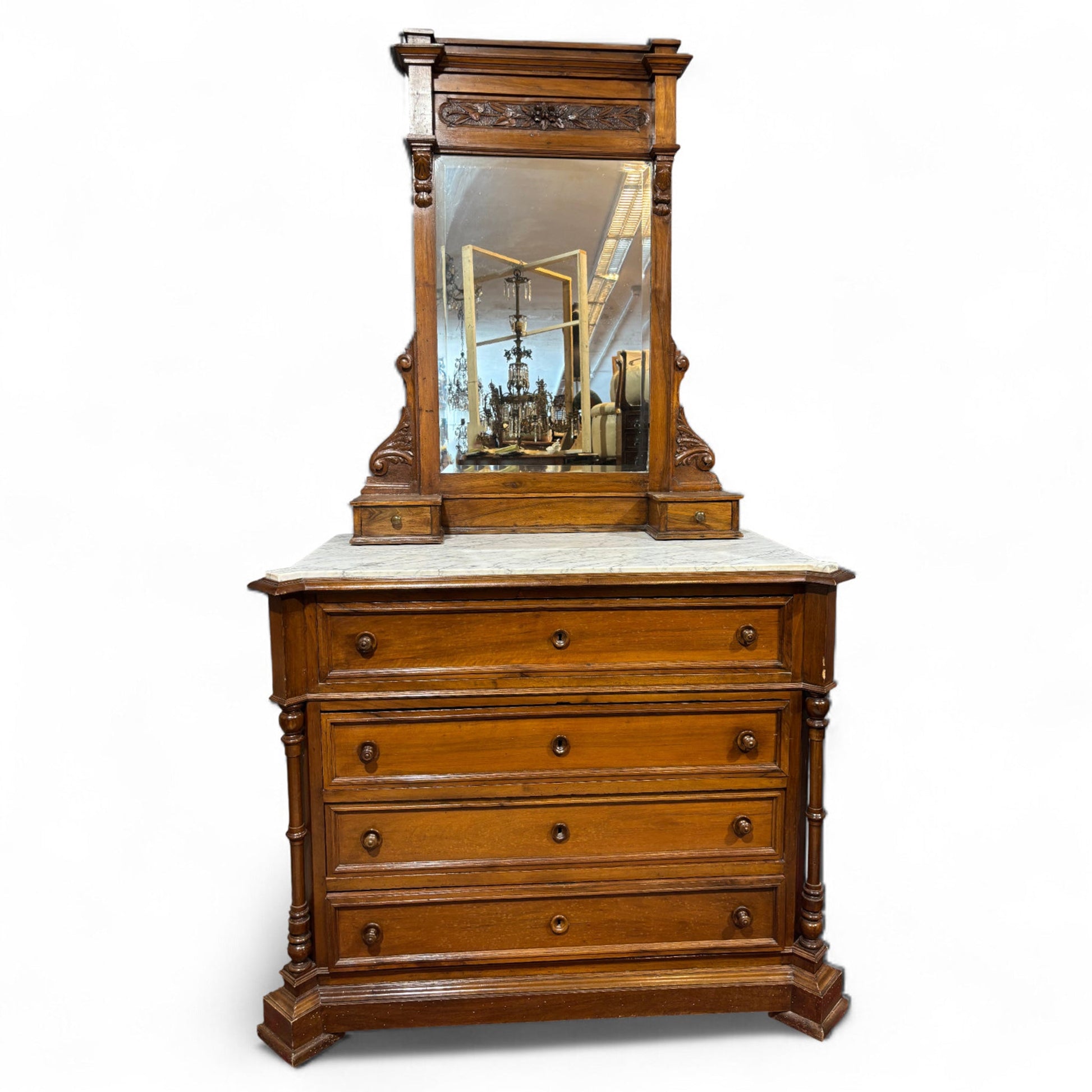 Antico Cassettone in noce Fine XIX secolo - Vassallo Antiques Antiquariato Online