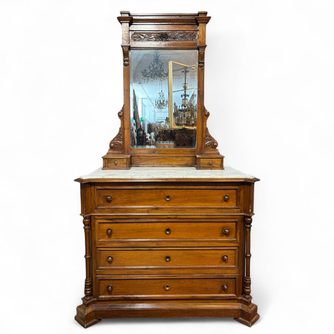Antico Cassettone in noce Fine XIX secolo - Vassallo Antiques Antiquariato Online